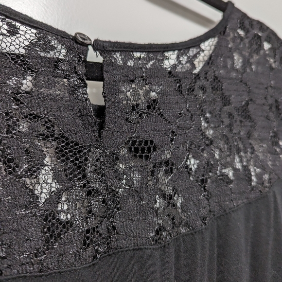 MARK by AVON | soft and stretchy black dress with lace detail, size medium - Picture 2 of 3